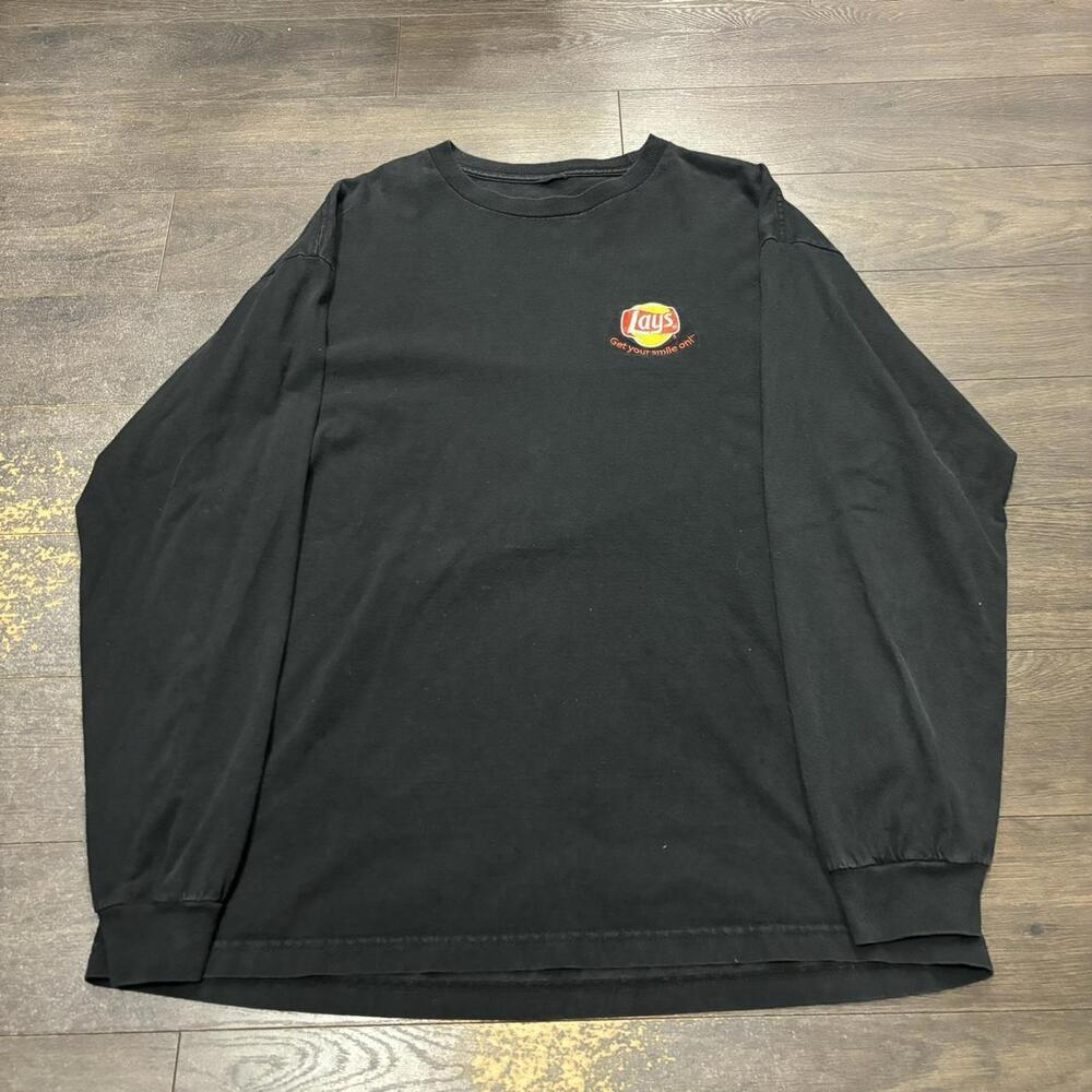 Vintage lays get your smile on long sleeve t shirt 00s XL - Picture 3 of 4
